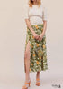 Boho Skirts in Madarin Garden Green For Women